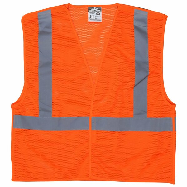 Mcr Safety Garments, Class 2, Tear-Away, Poly Safety Vest, 2, X2 CL2MOX2